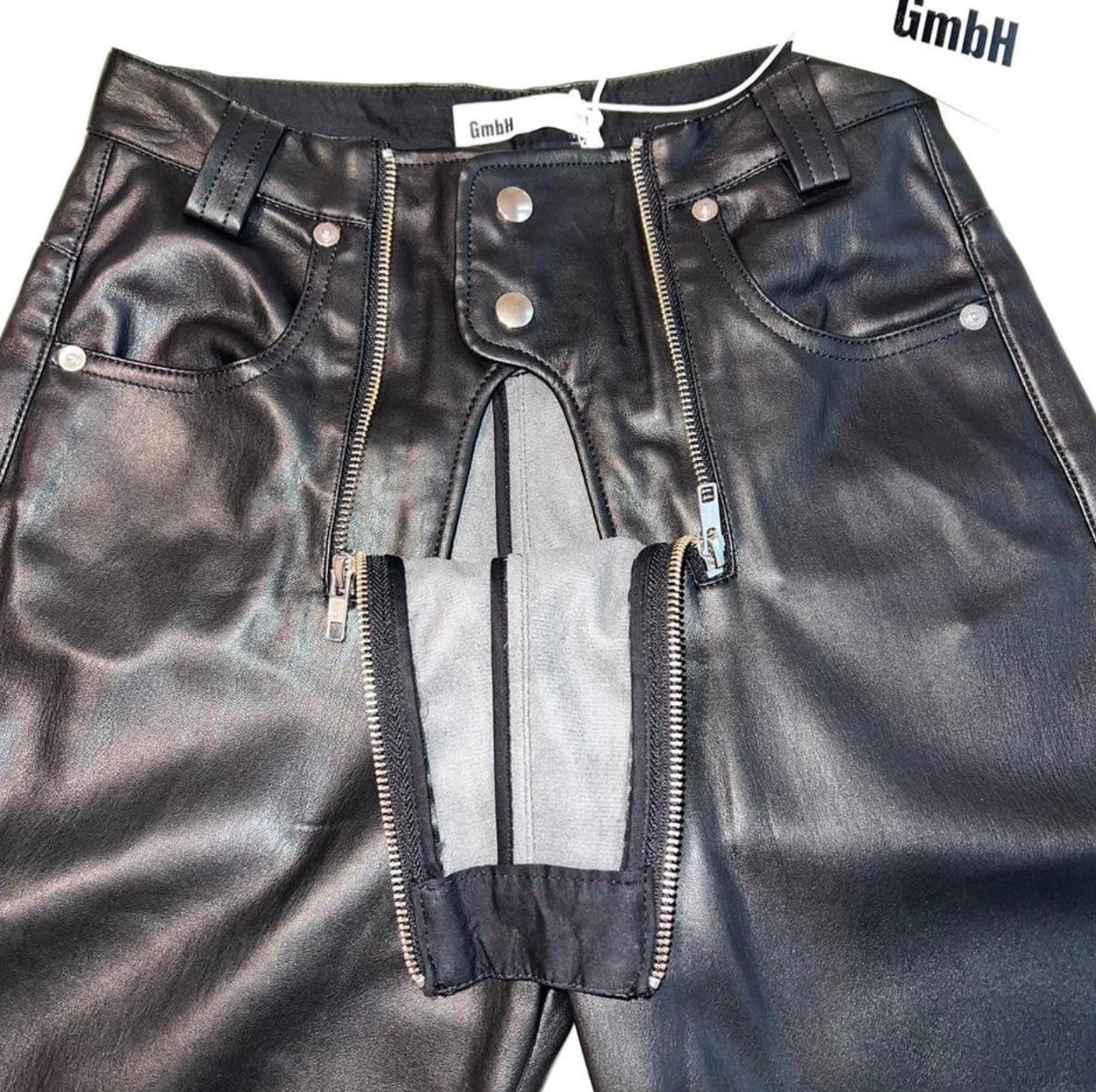 GmbH Vegan Leather Knee-Length Shorts