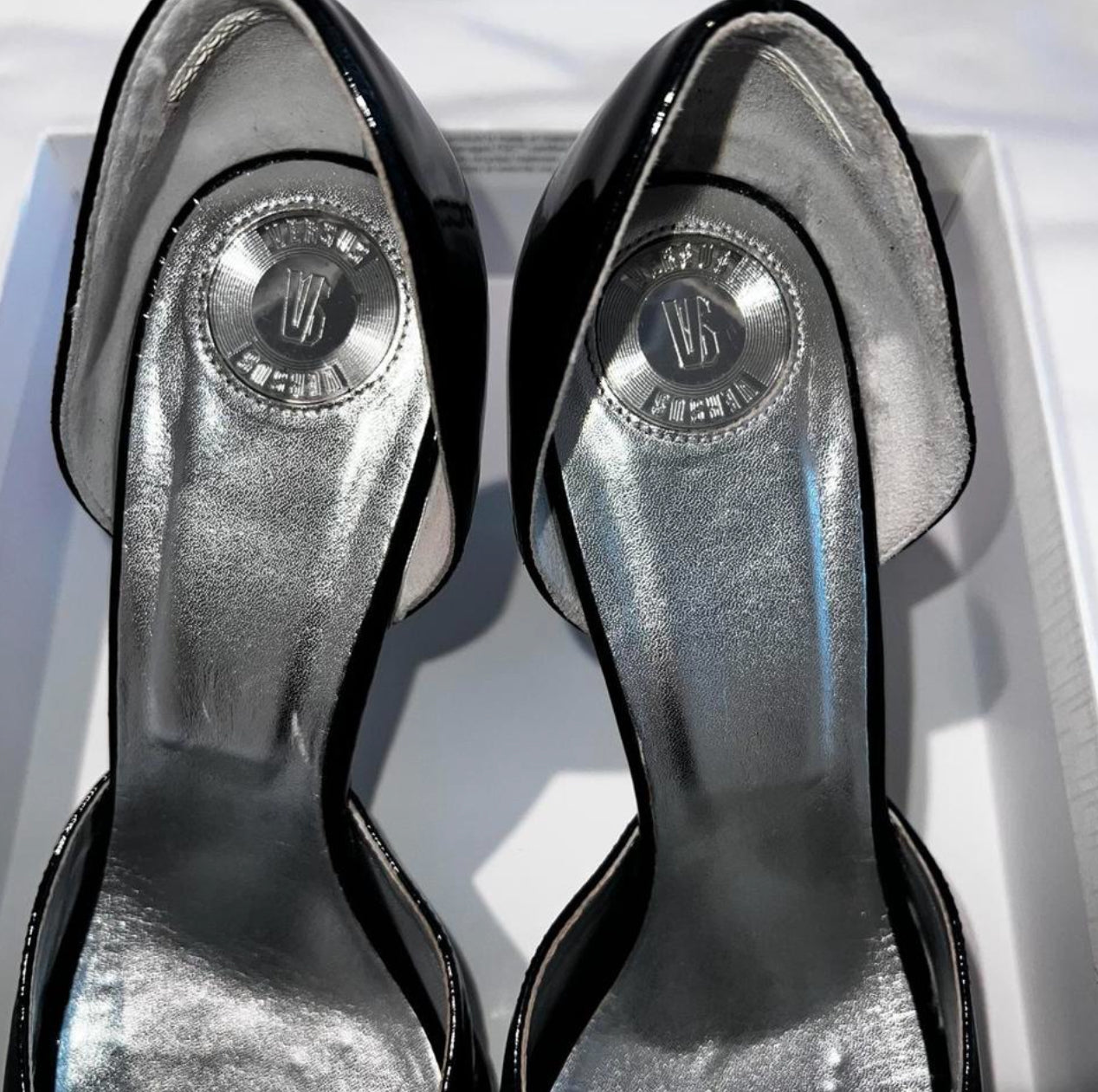 Versus Versace Patent Leather d’Orsay Pumps