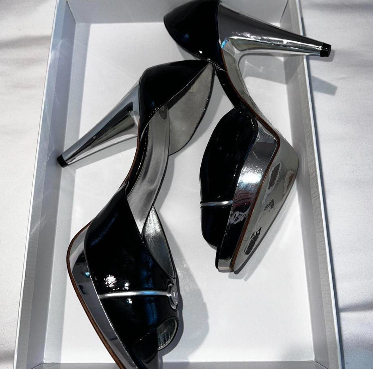 Versus Versace Patent Leather d’Orsay Pumps