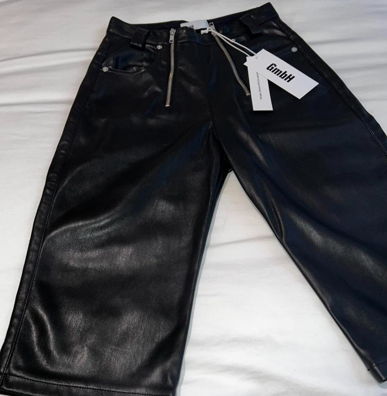 GmbH Vegan Leather Knee-Length Shorts