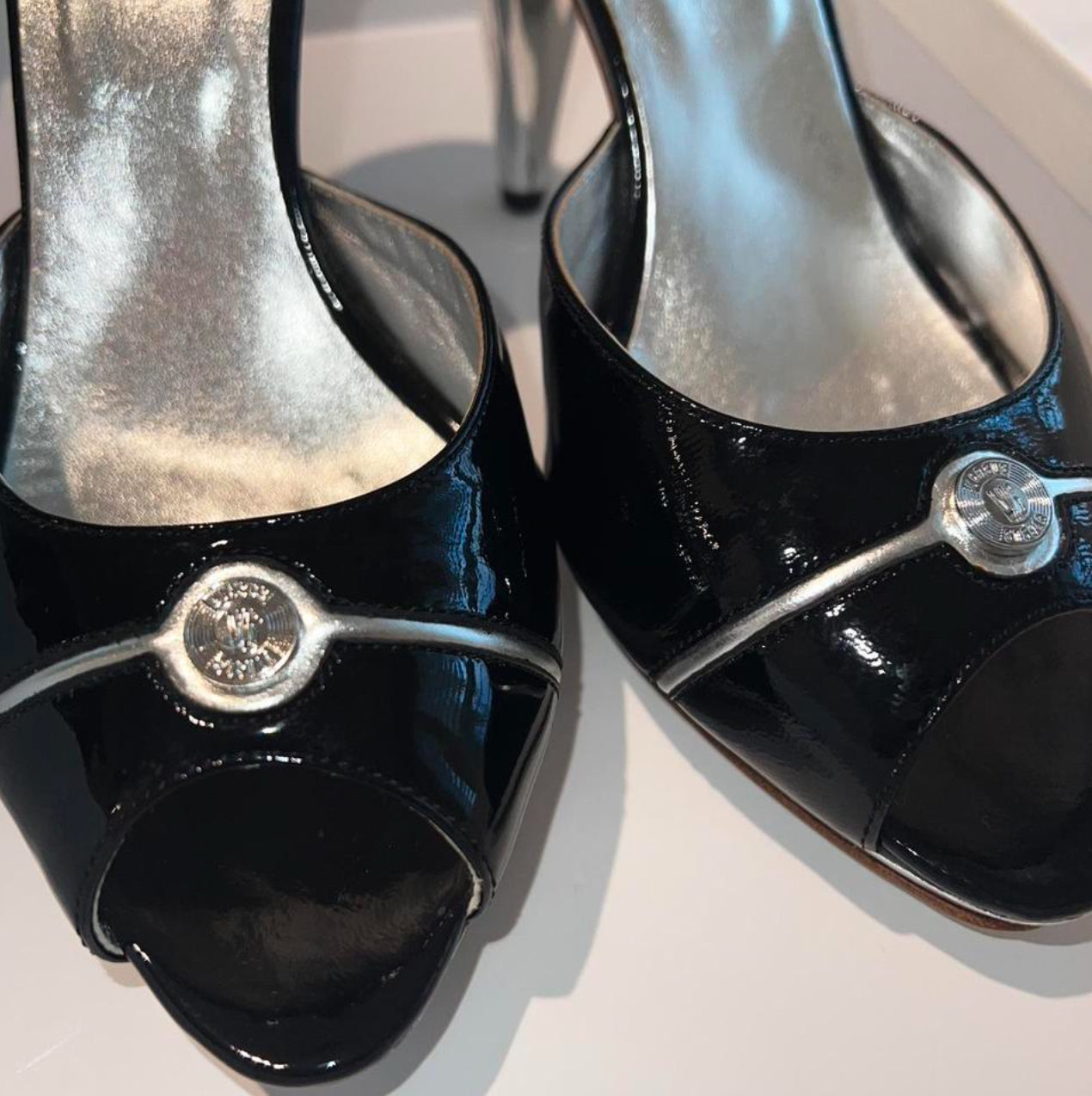 Versus Versace Patent Leather d’Orsay Pumps