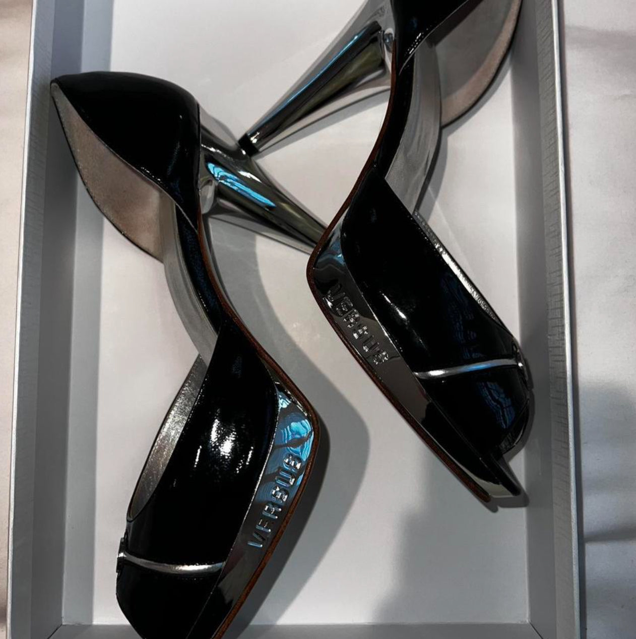 Versus Versace Patent Leather d’Orsay Pumps