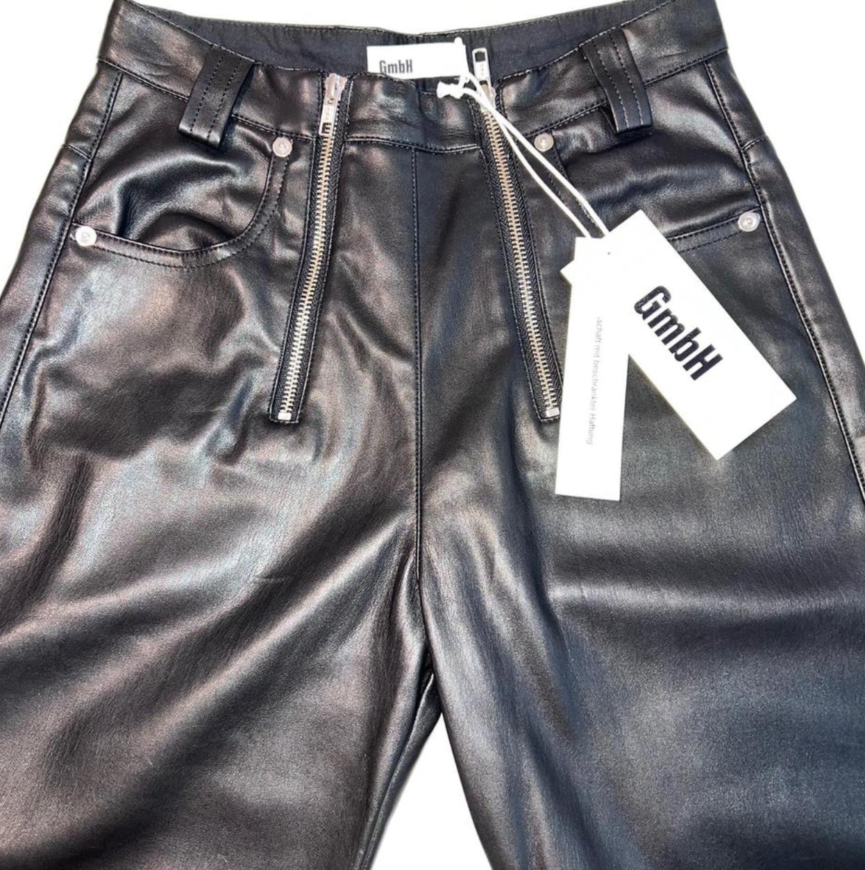 GmbH Vegan Leather Knee-Length Shorts