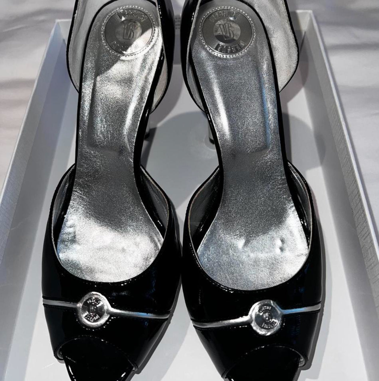 Versus Versace Patent Leather d’Orsay Pumps