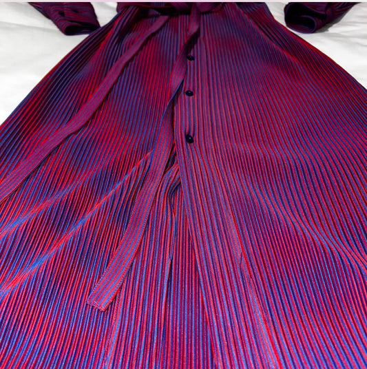 Y/PROJECT Ribbed Long Sleeve Button Up Maxi Dress