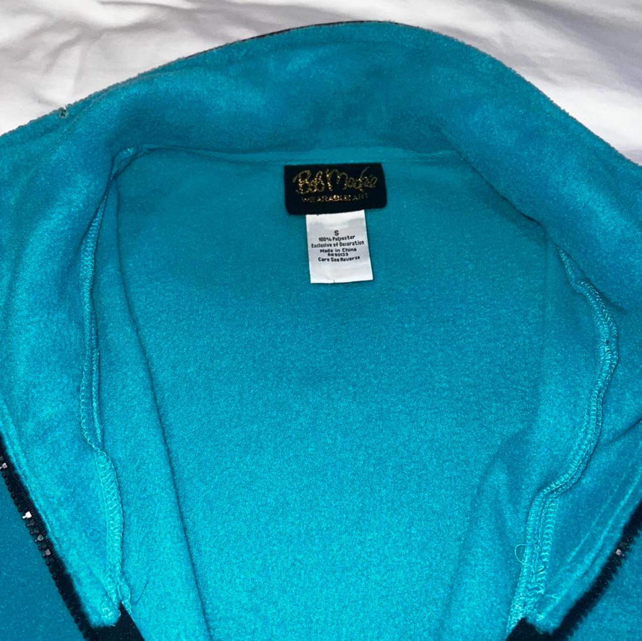 Bob Mackie Wearable Art Fleece Zip Up Jacket