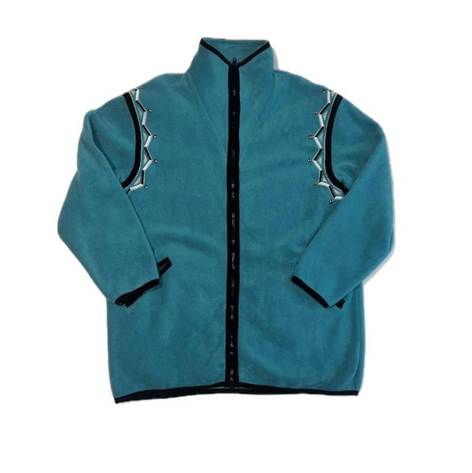 Bob Mackie Wearable Art Fleece Zip Up Jacket