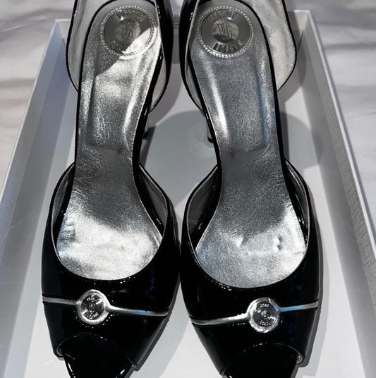 Versus Versace Patent Leather d’Orsay Pumps