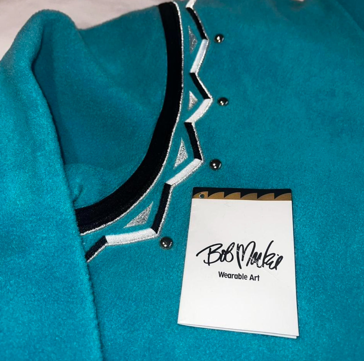 Bob Mackie Wearable Art Fleece Zip Up Jacket
